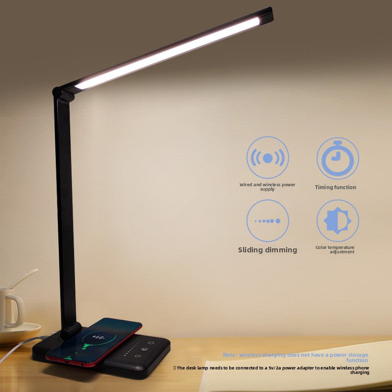 Adjustable LED Desk Lamp with Wireless Charging
