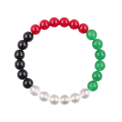 Adjustable Letter Bead Bracelet with Colorful Design