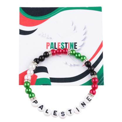 Adjustable Letter Bead Bracelet with Colorful Design