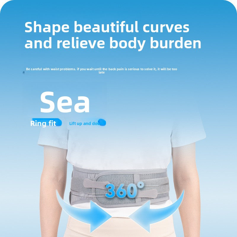 Adjustable Lumbar Support Belt with Pulley System