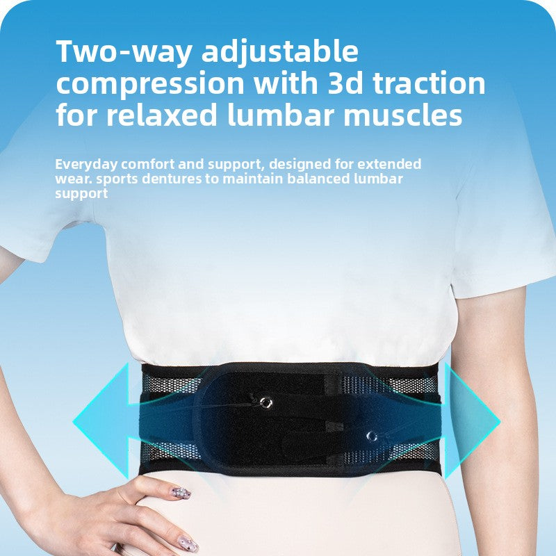 Adjustable Lumbar Support Belt with Pulley System