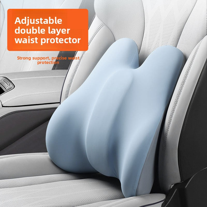 Adjustable lumbar support cushion
