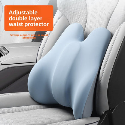 Adjustable lumbar support cushion