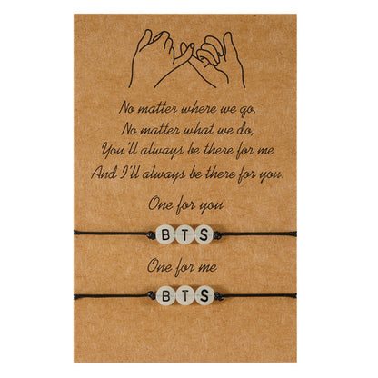 Adjustable Luminous Letter Bracelet Set