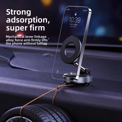Adjustable Magnetic Car Phone Holder with Vacuum Suction