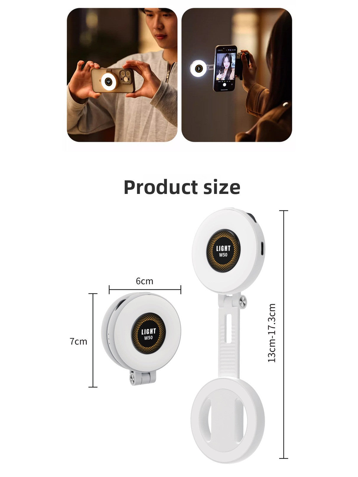 Adjustable Magnetic Dual-Color Photography Light