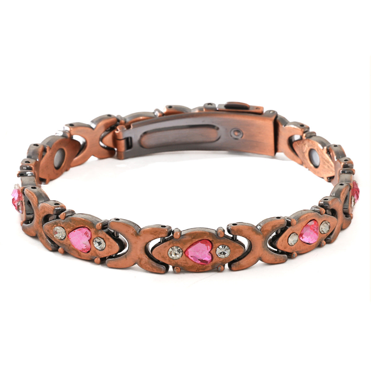 Adjustable Magnetic Energy Bracelet with Diamonds