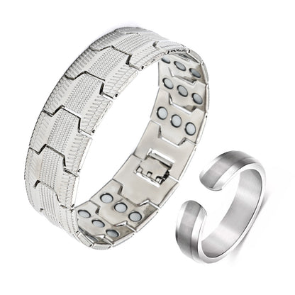 Adjustable Magnetic Therapy Bracelet with Retro Copper Finish