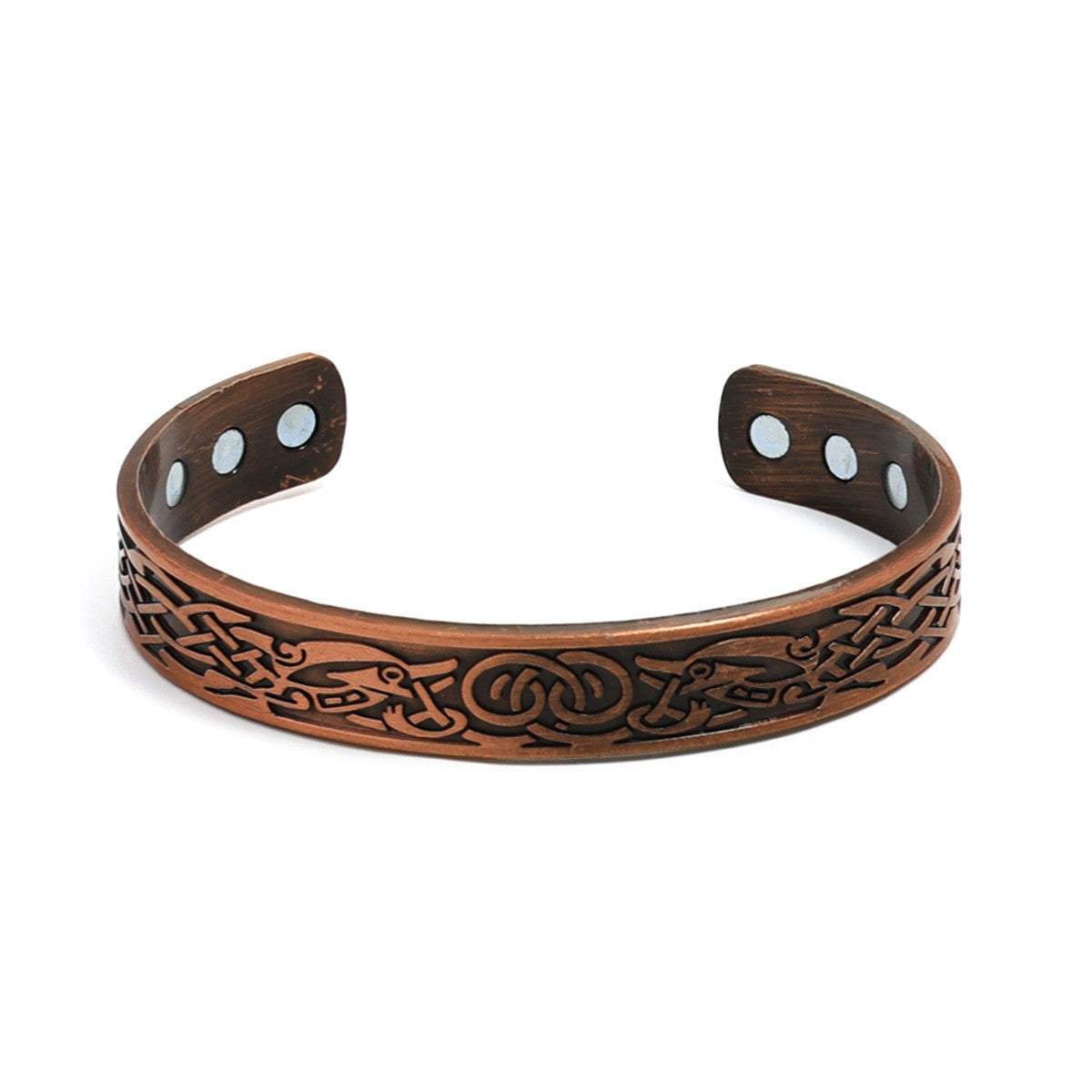 Adjustable Magnetic Therapy Bracelet with Retro Copper Finish