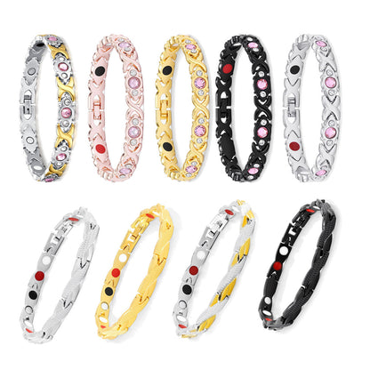 Adjustable Magnetic Zinc Alloy Bracelet