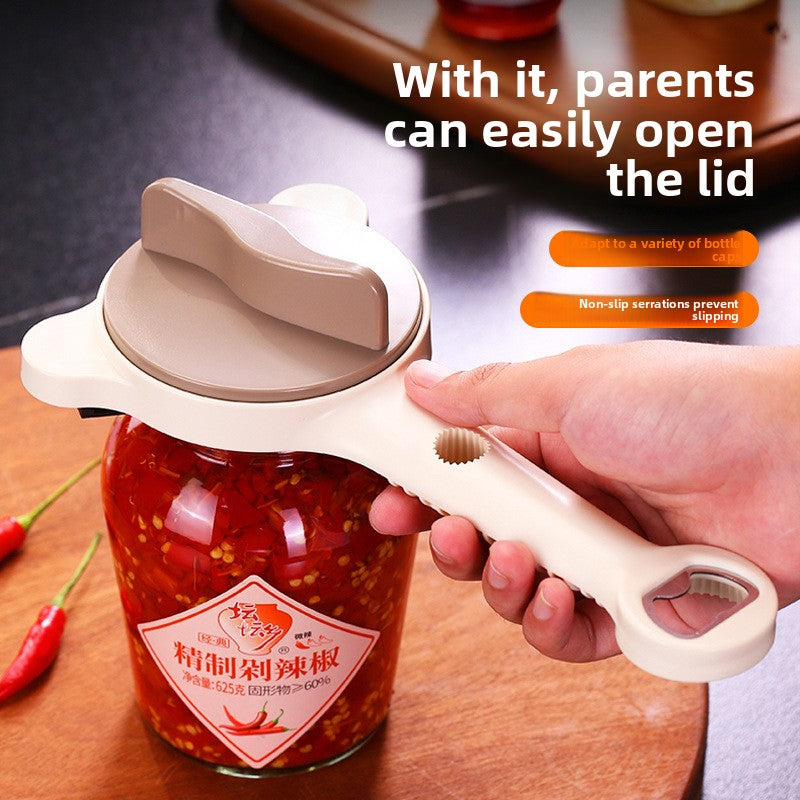 Adjustable Manual Can Opener with Extended Handle