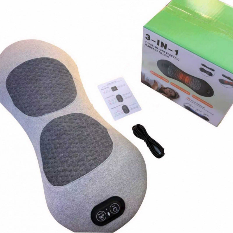 Adjustable Massage Lumbar Pillow with Heat Therapy