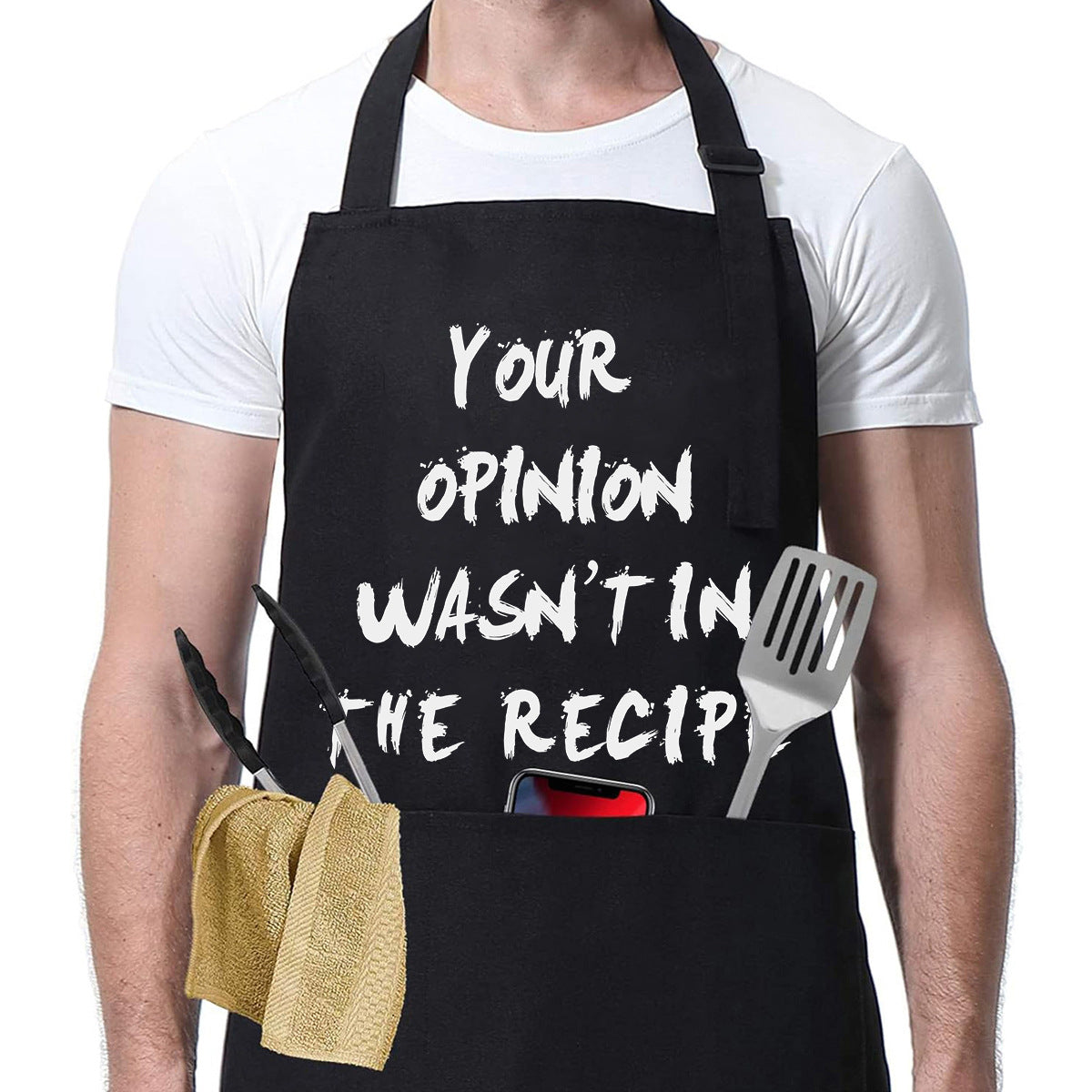 Adjustable Men's Kitchen Apron with Pockets
