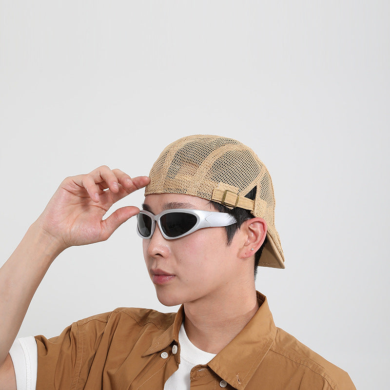 Adjustable Mesh Sun Hat with Wide Brim