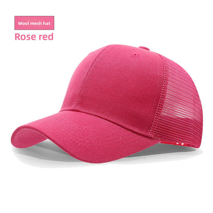 Adjustable Mesh Trucker Hat with Curved Brim