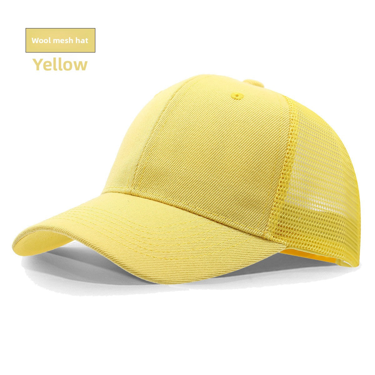Adjustable Mesh Trucker Hat with Curved Brim