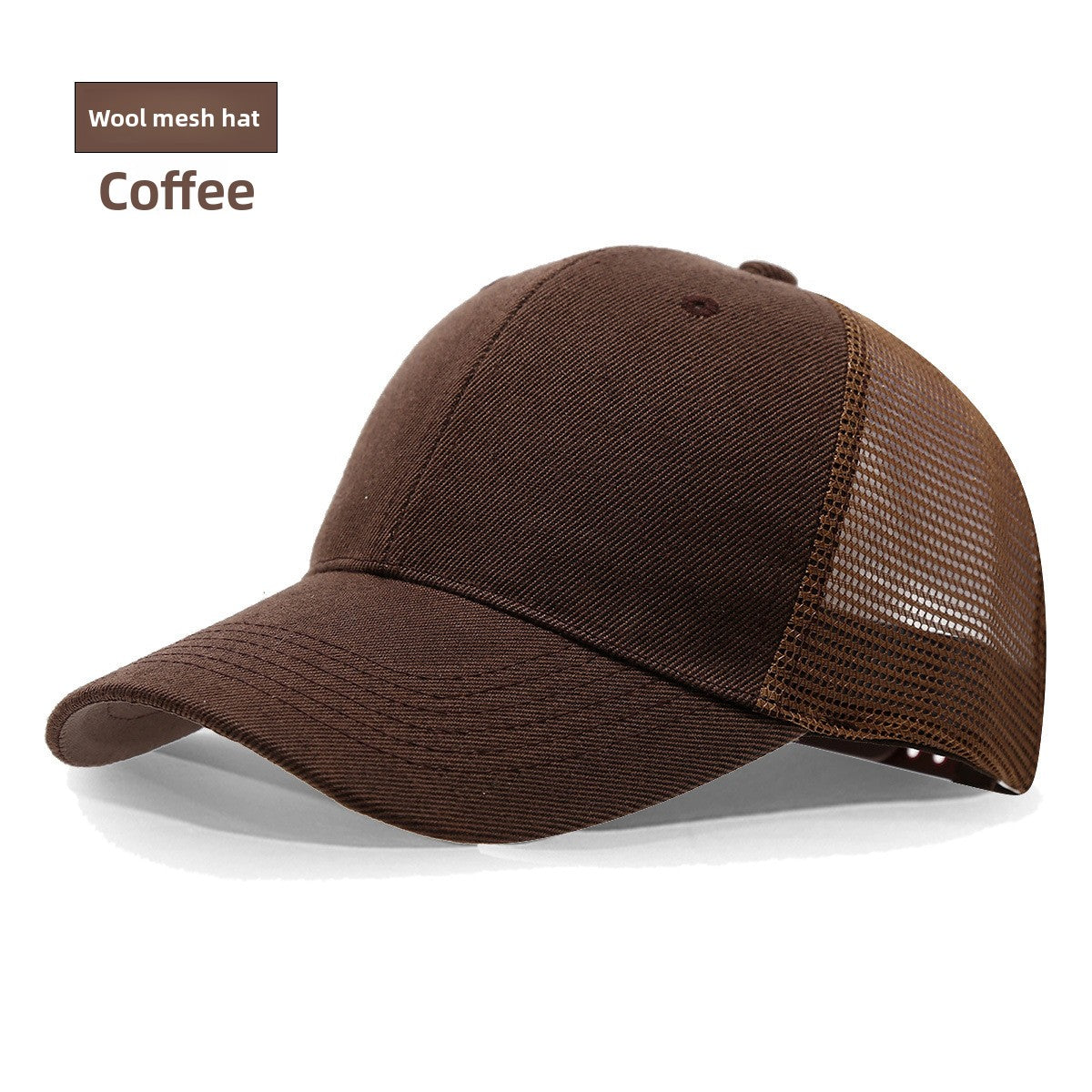 Adjustable Mesh Trucker Hat with Curved Brim