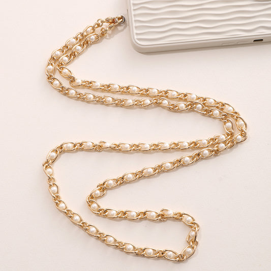 Adjustable Metal Crossbody Chain Strap with Lobster Clasp