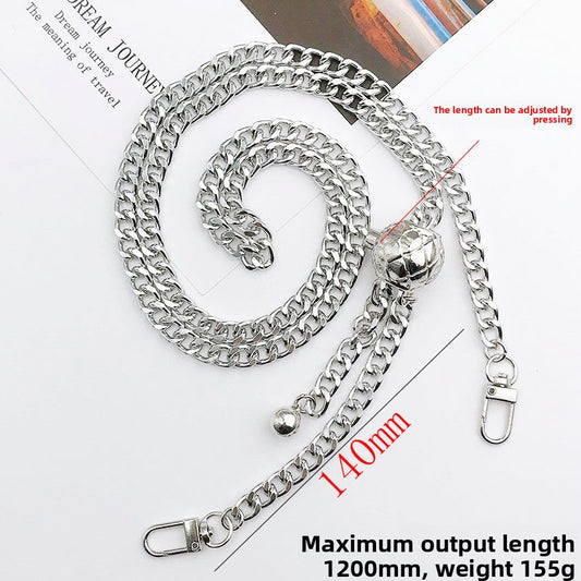 Adjustable Metal Crossbody Chain Strap with Lobster Clasp