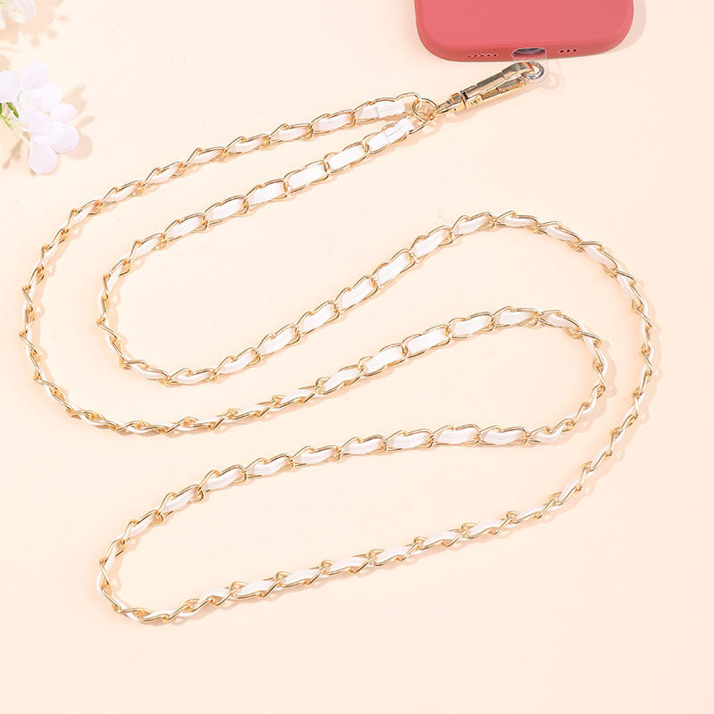Adjustable Metal Crossbody Chain Strap with Lobster Clasp