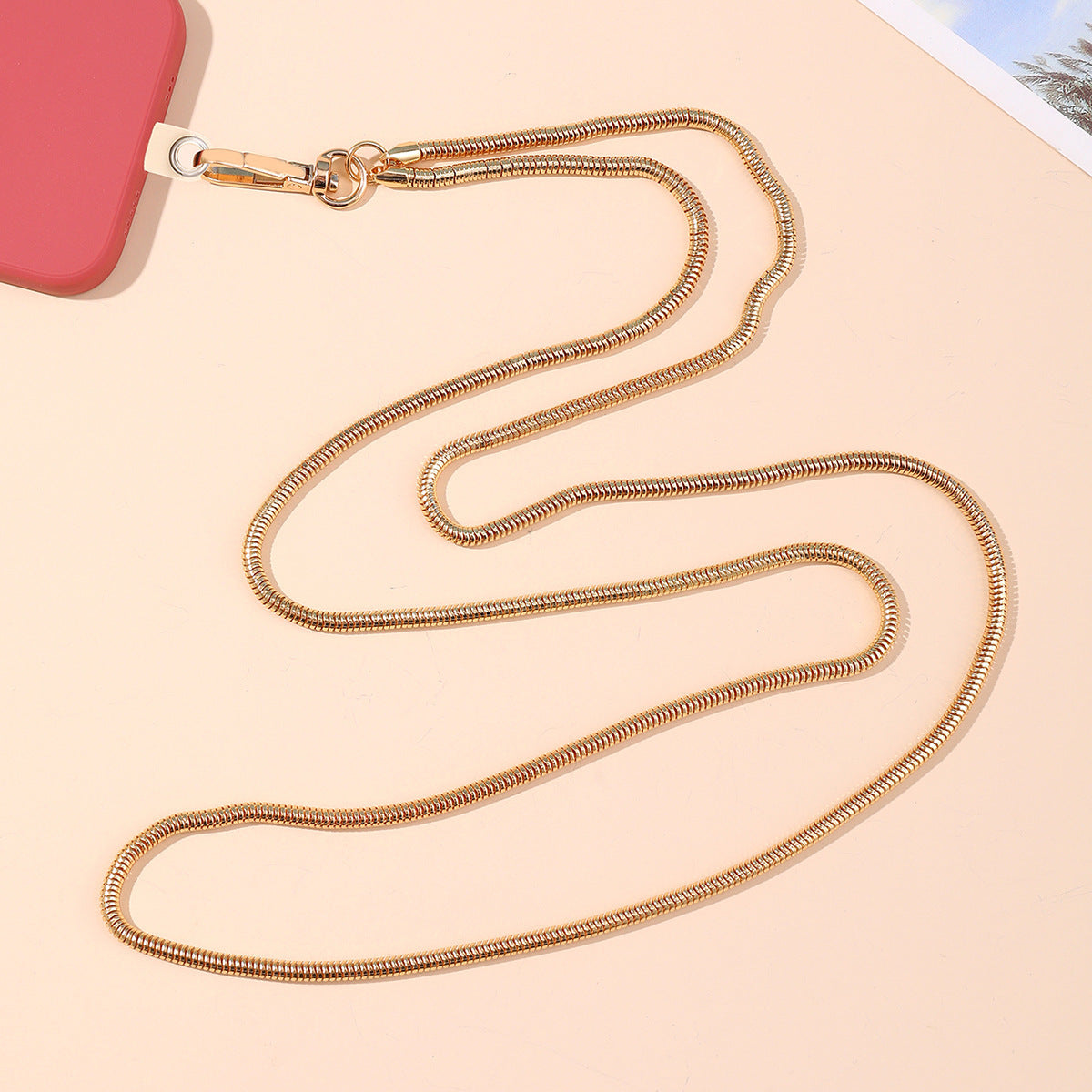 Adjustable Metal Crossbody Chain Strap with Lobster Clasp