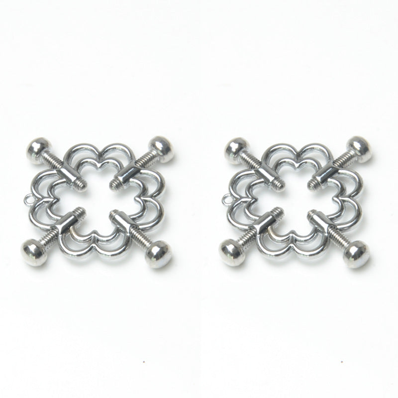 Adjustable metal nipple clamp