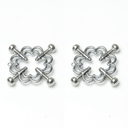 Adjustable metal nipple clamp