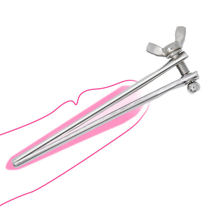 Adjustable metal urethral rod for men
