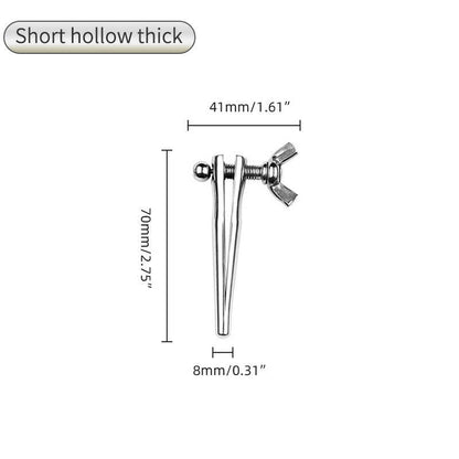 Adjustable metal urethral rod for men