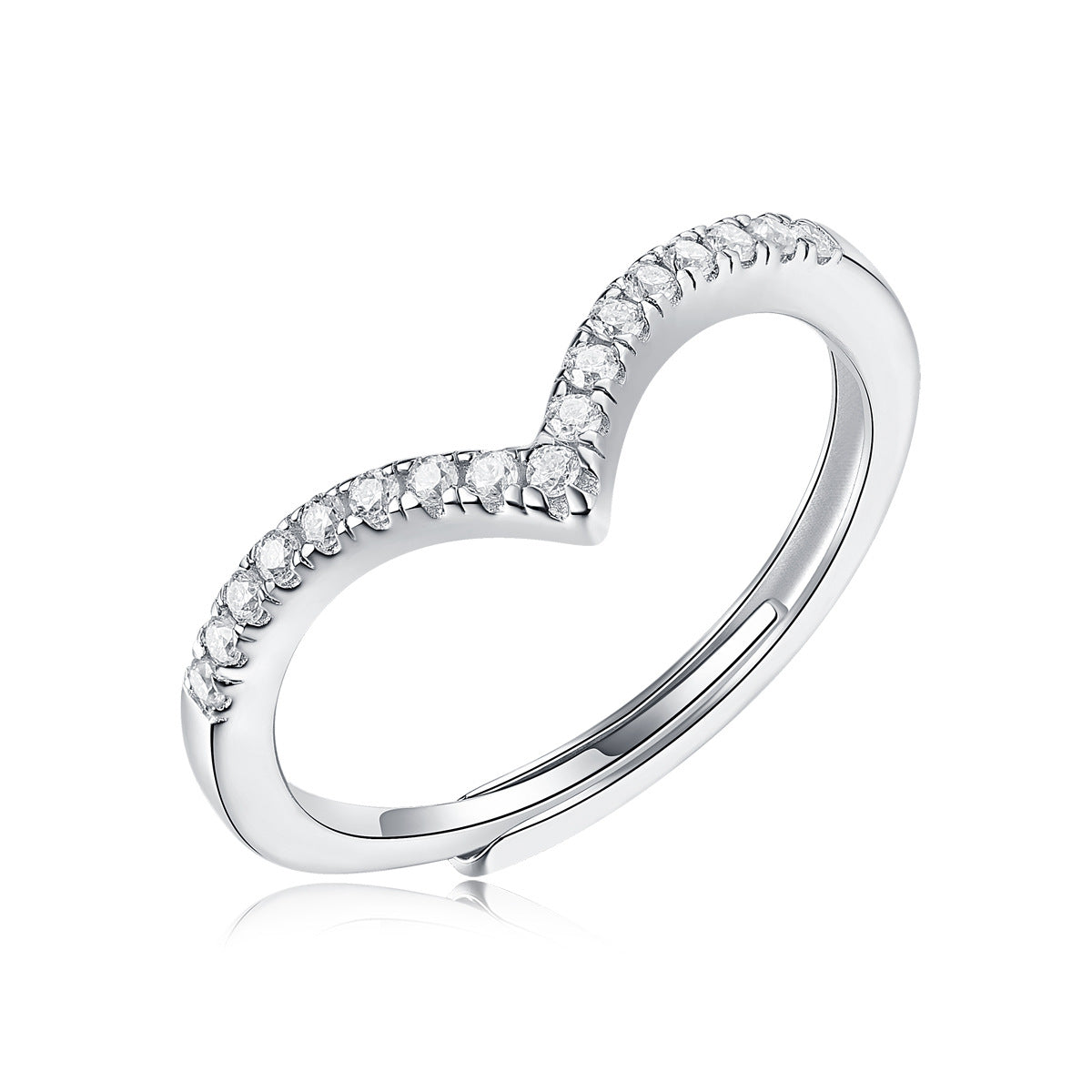Adjustable Moissanite Crown Ring