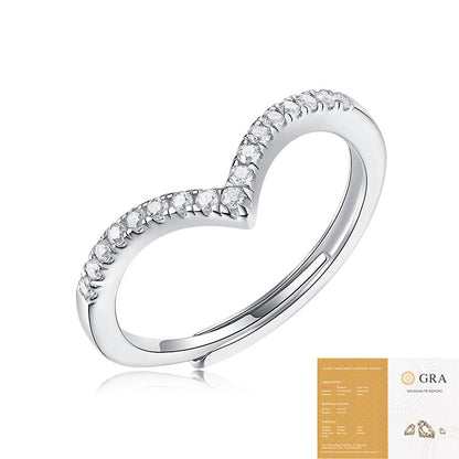Adjustable Moissanite Crown Ring