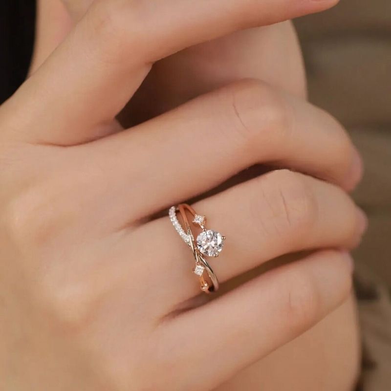 Adjustable Moissanite Imitation Planet Ring