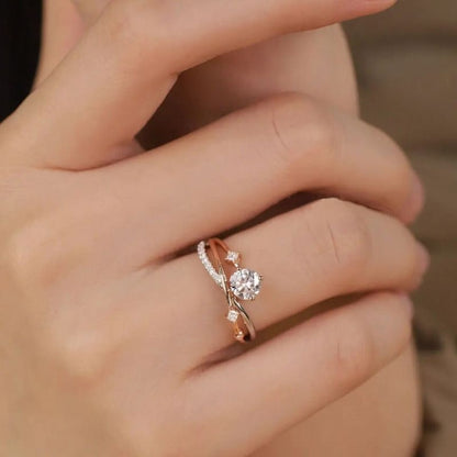 Adjustable Moissanite Imitation Planet Ring