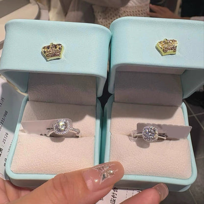 Adjustable Moissanite Sugar Cube Ring