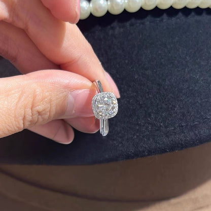 Adjustable Moissanite Sugar Cube Ring
