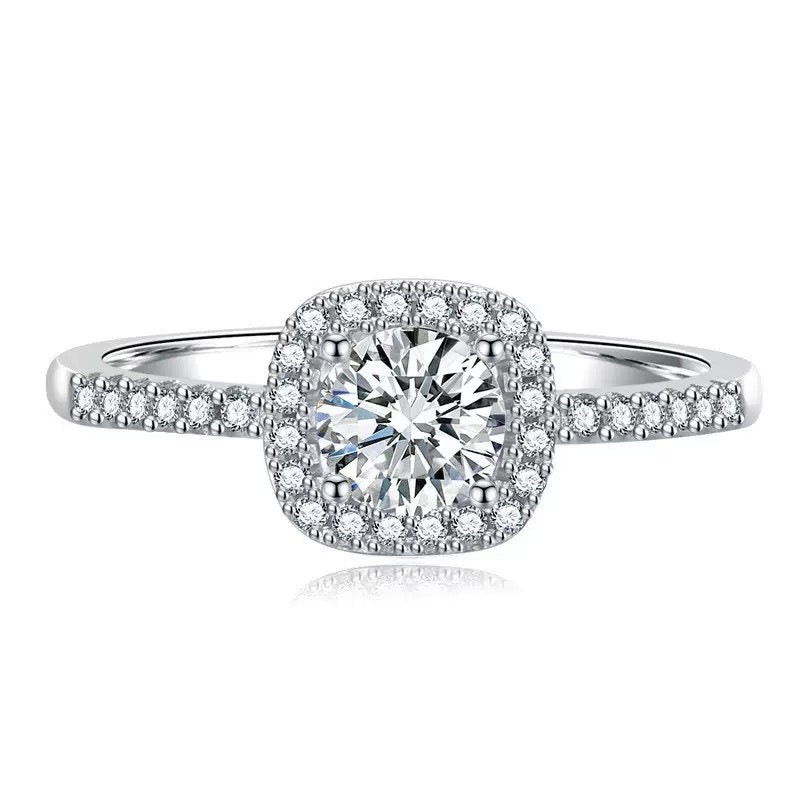 Adjustable Moissanite Sugar Cube Ring