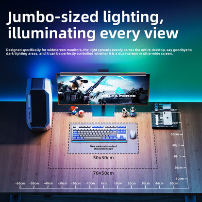 Adjustable Monitor Mounted LED Desk Lamp with Eye Protection