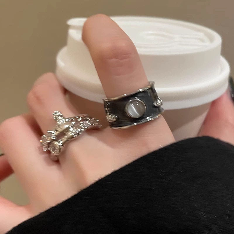 Adjustable Moonstone Zircon Ring