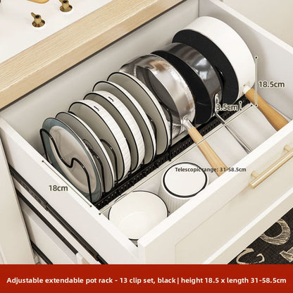 Adjustable Multilayer Kitchen Utensil Organizer Rack