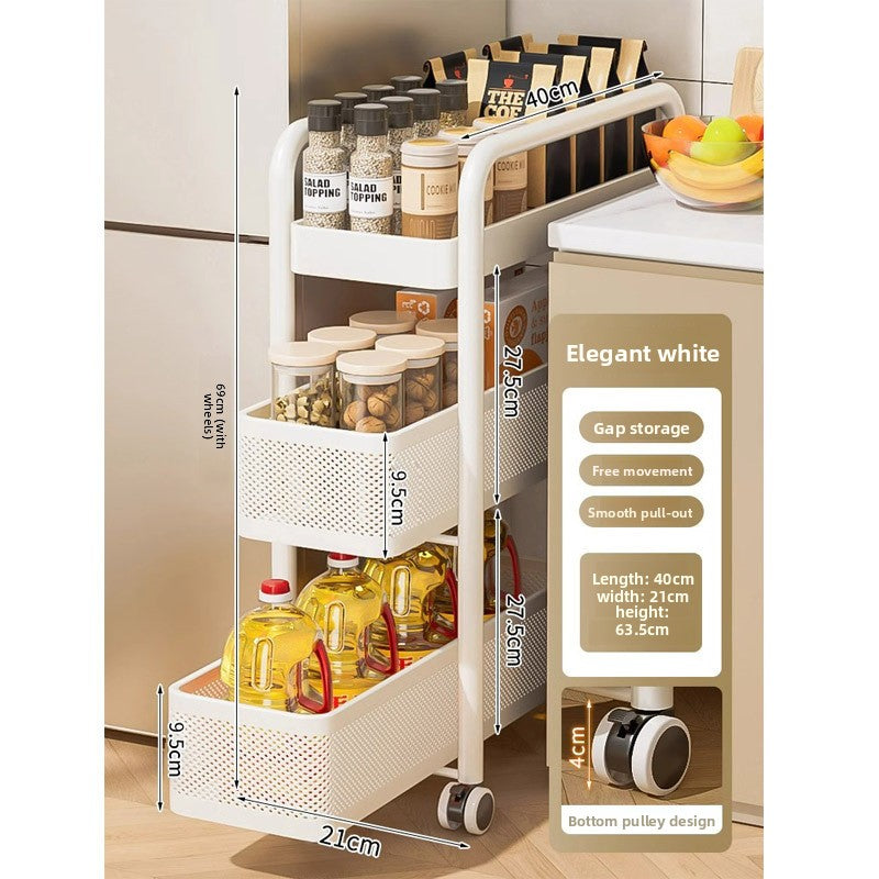 Adjustable Multilayer Storage Rack with Wheels