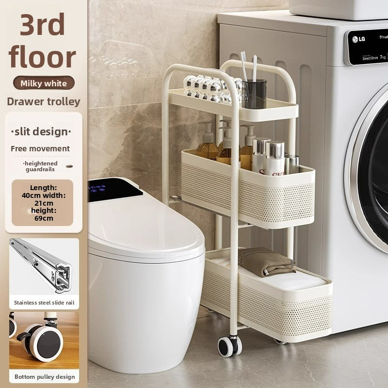 Adjustable Multilayer Storage Rack with Wheels