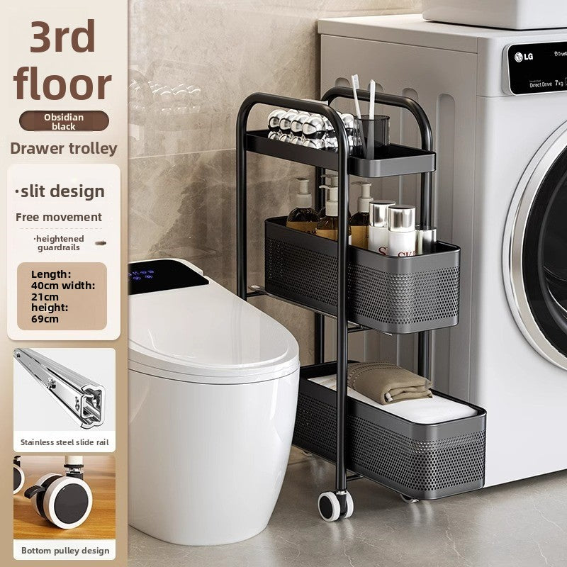 Adjustable Multilayer Storage Rack with Wheels