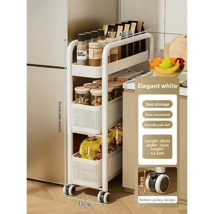 Adjustable Multilayer Storage Rack with Wheels