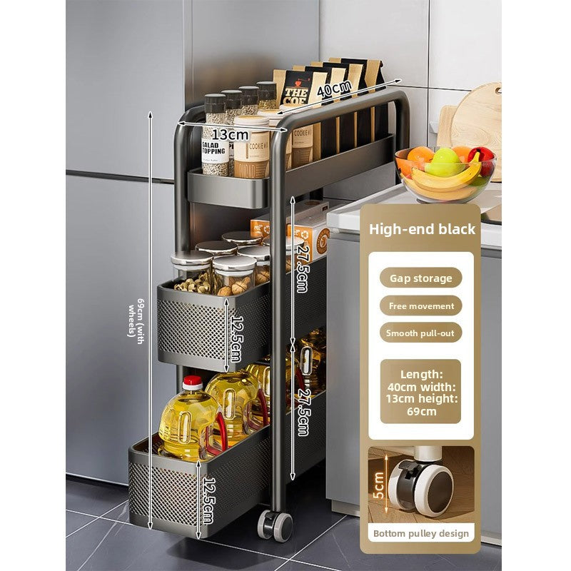 Adjustable Multilayer Storage Rack with Wheels