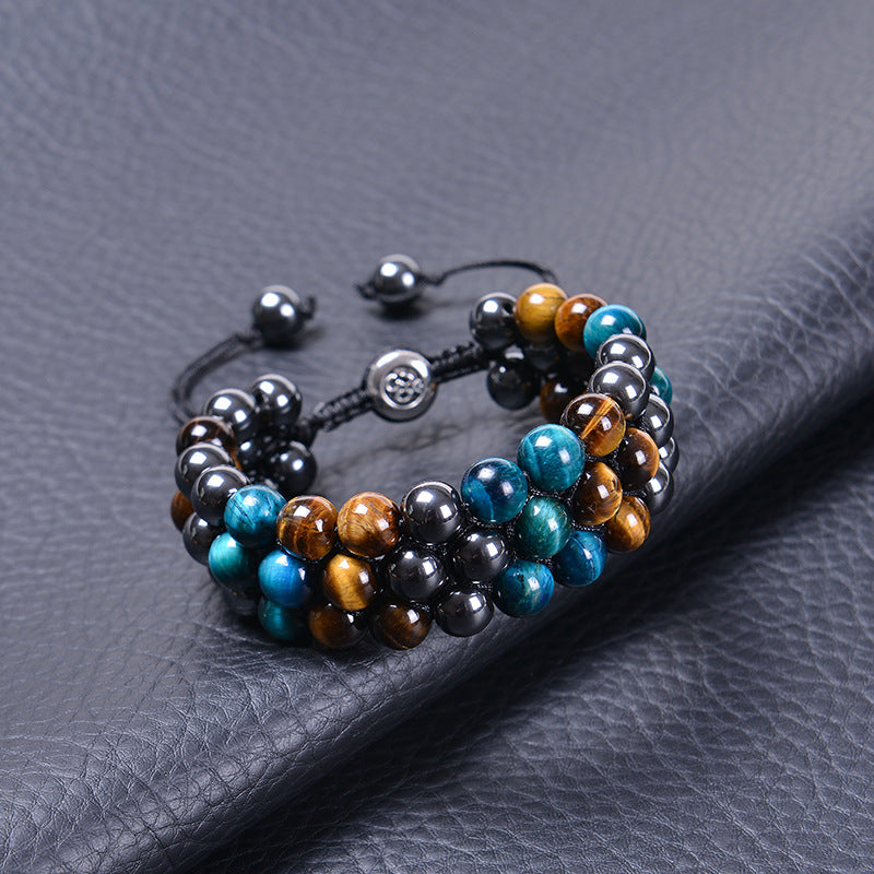 Adjustable Natural Stone Beaded Bracelet