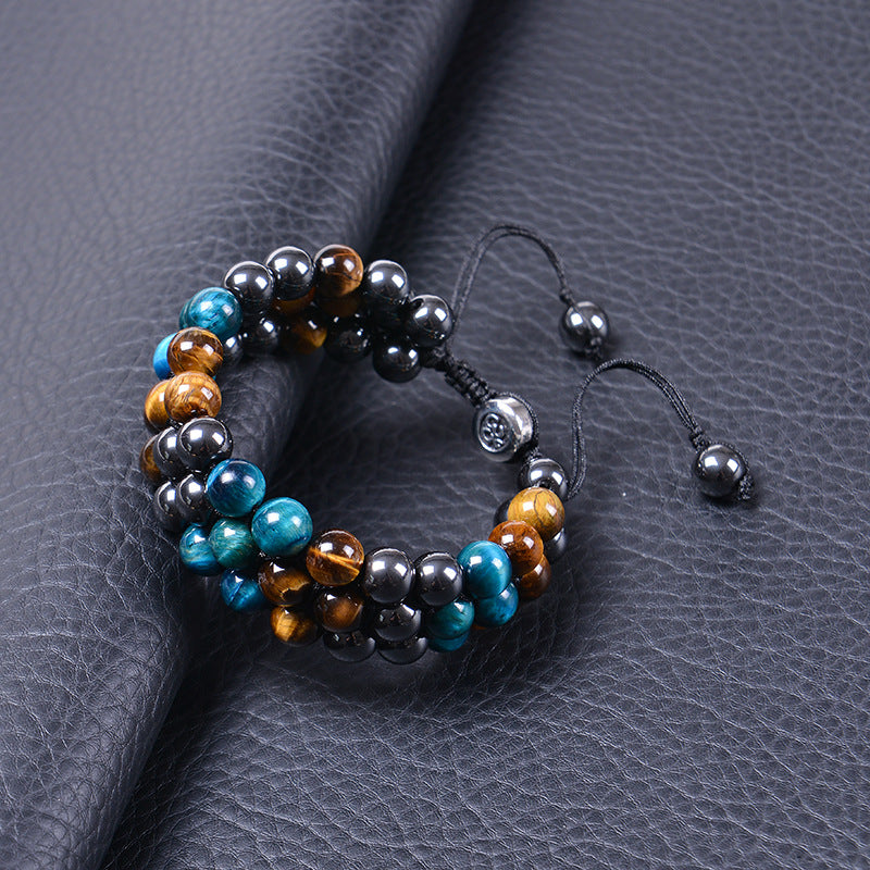 Adjustable Natural Stone Beaded Bracelet