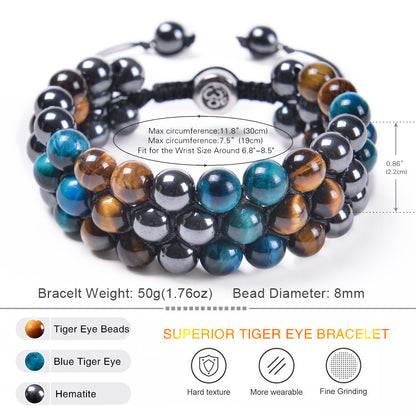 Adjustable Natural Stone Beaded Bracelet