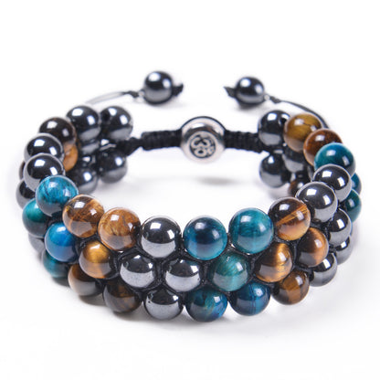 Adjustable Natural Stone Beaded Bracelet