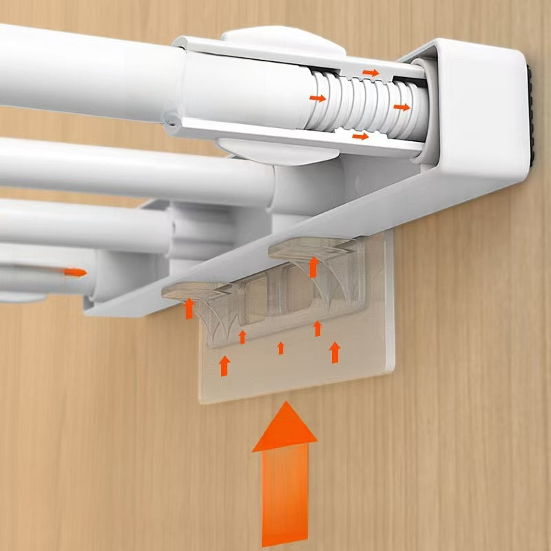 Adjustable No-Drill Wardrobe Shelf Organizer