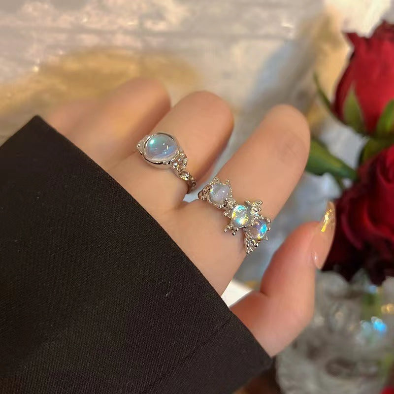 Adjustable Opal Moonstone Ring